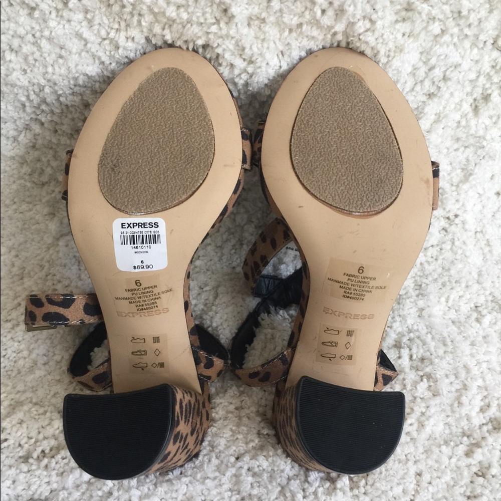 Leopard Print Block Heels - Picture 3 of 3